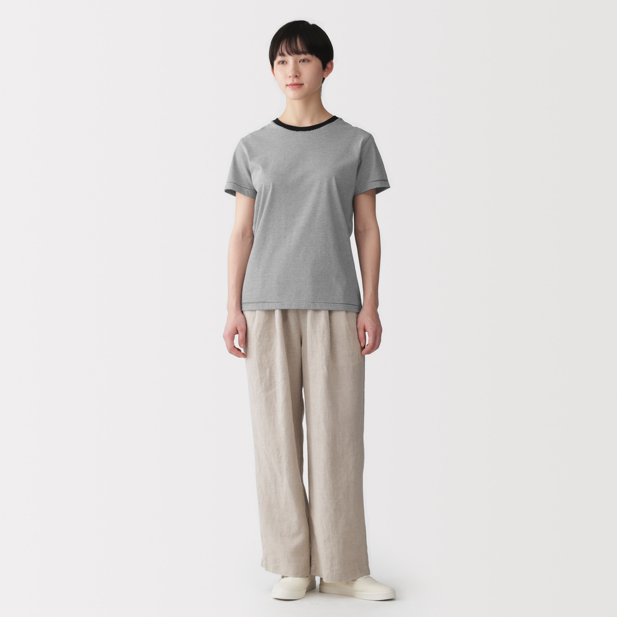 婦人　天竺編みクルーネック半袖Ｔシャツ