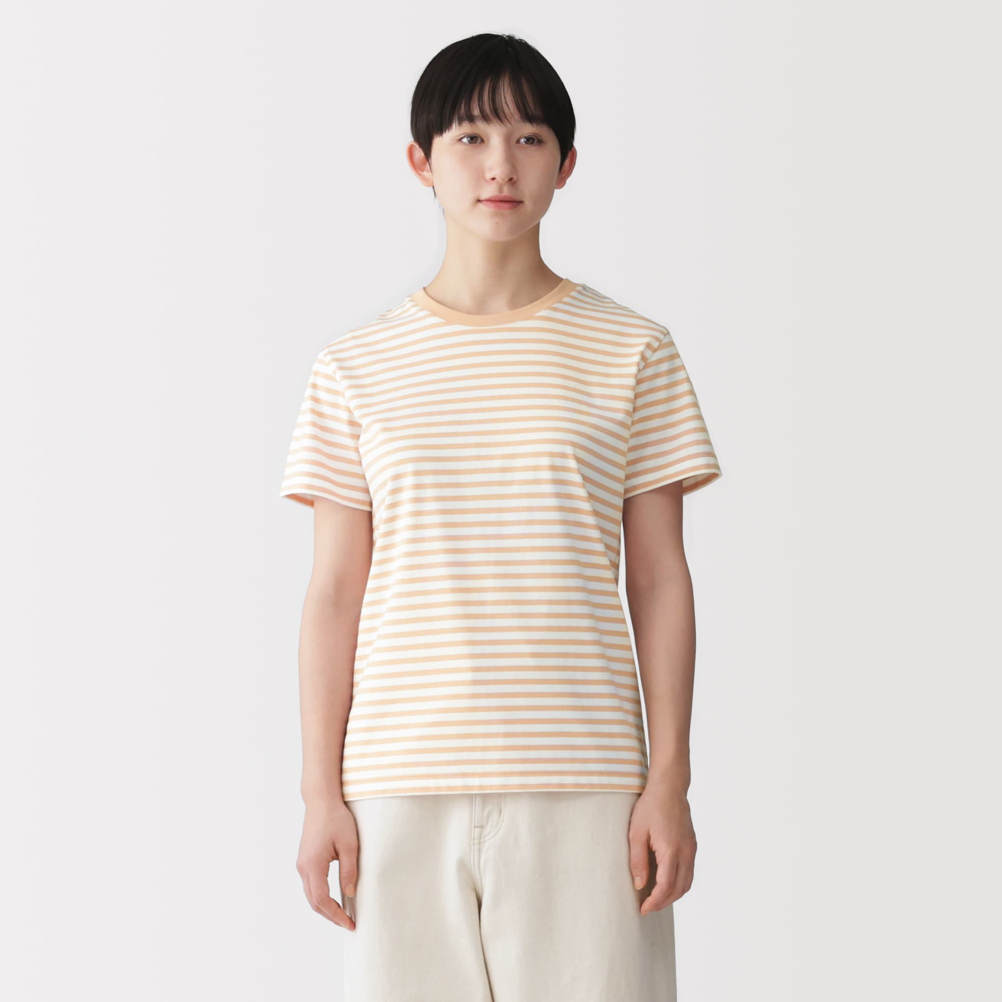 婦人　天竺編みクルーネック半袖Ｔシャツ