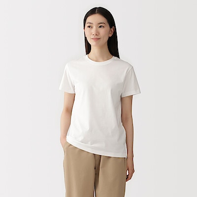 婦人　天竺編みクルーネック半袖Ｔシャツ