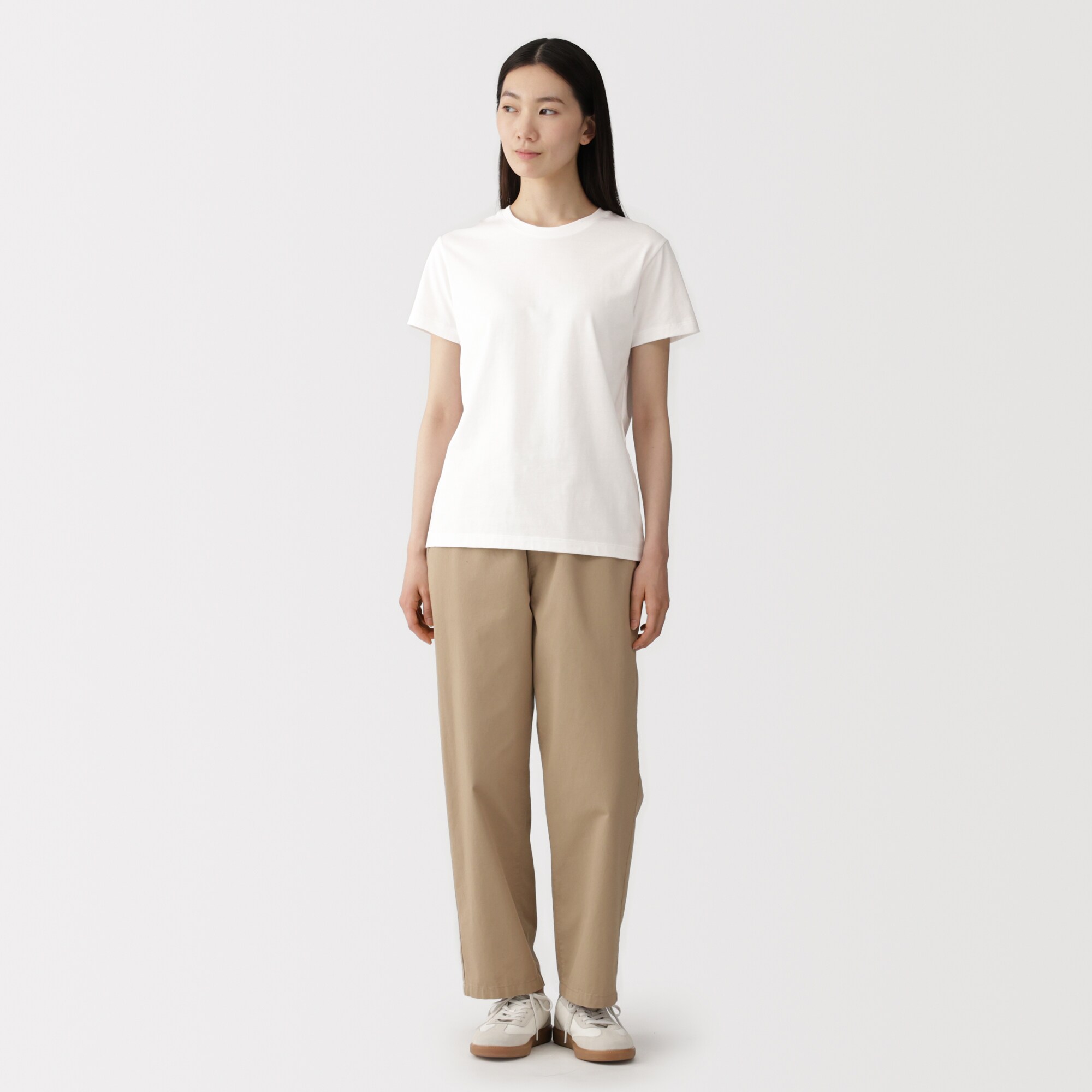 婦人　天竺編みクルーネック半袖Ｔシャツ