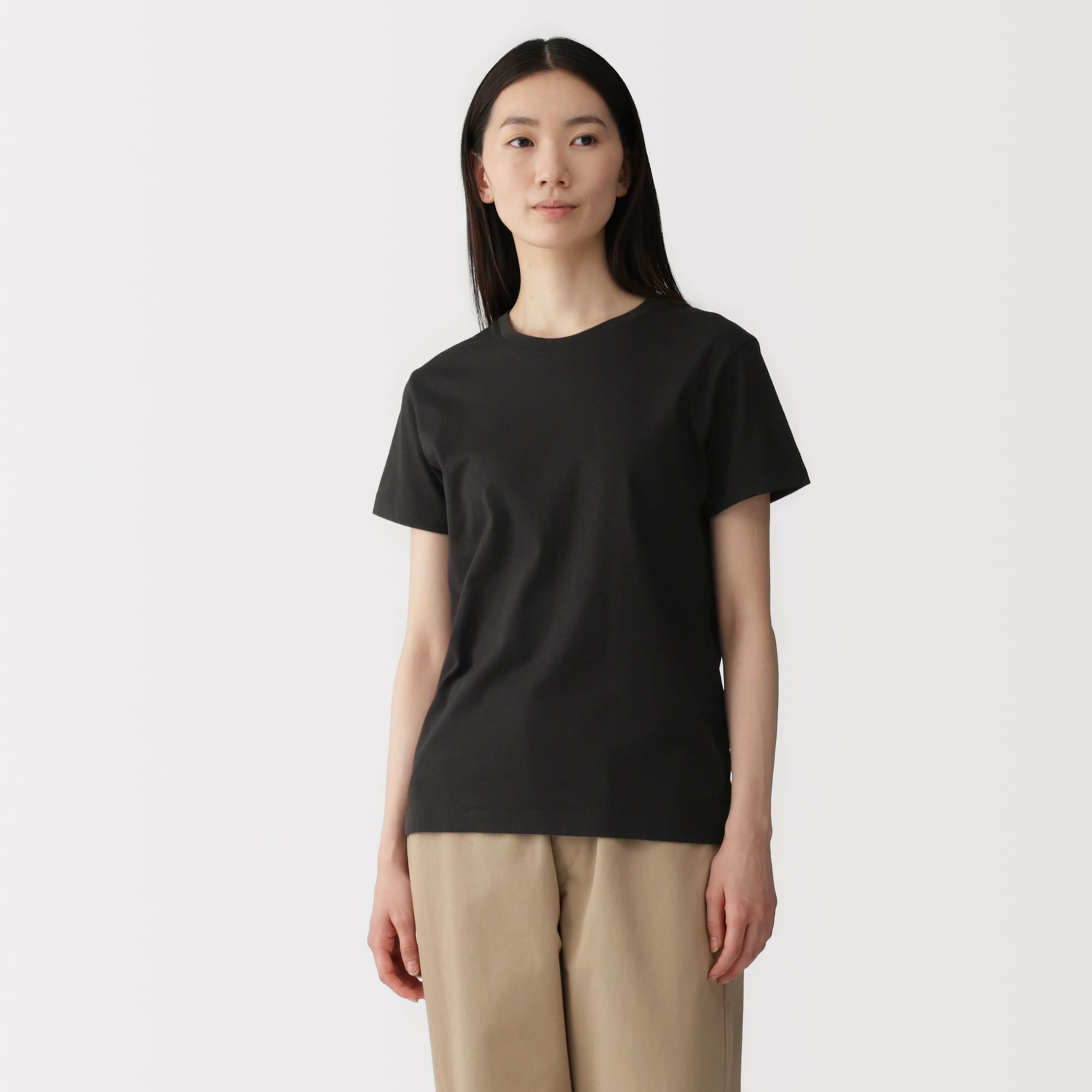 婦人 天竺編みクルーネック半袖Tシャツ | 無印良品