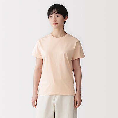 婦人　天竺編みクルーネック半袖Ｔシャツ
