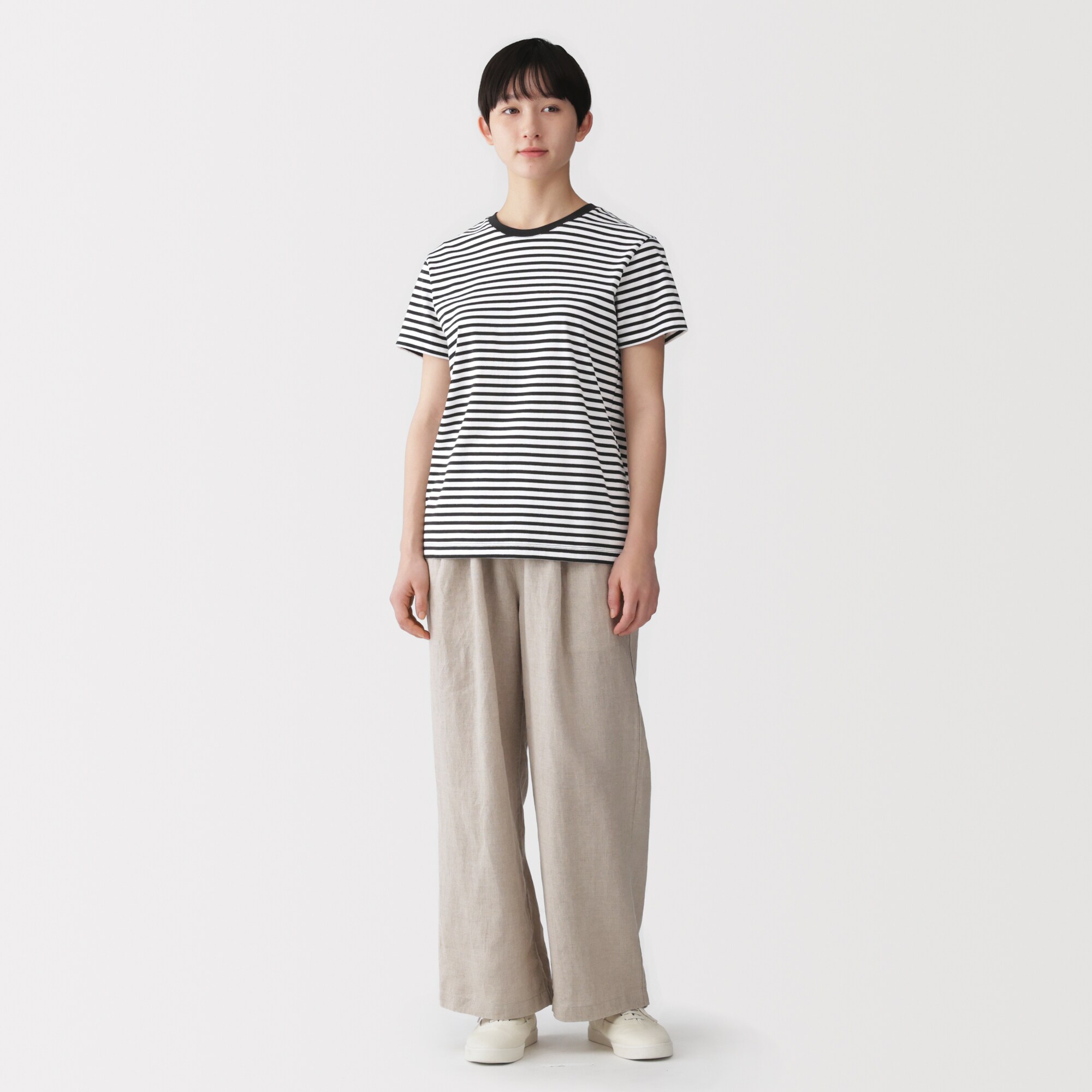 婦人　天竺編みクルーネック半袖Ｔシャツ