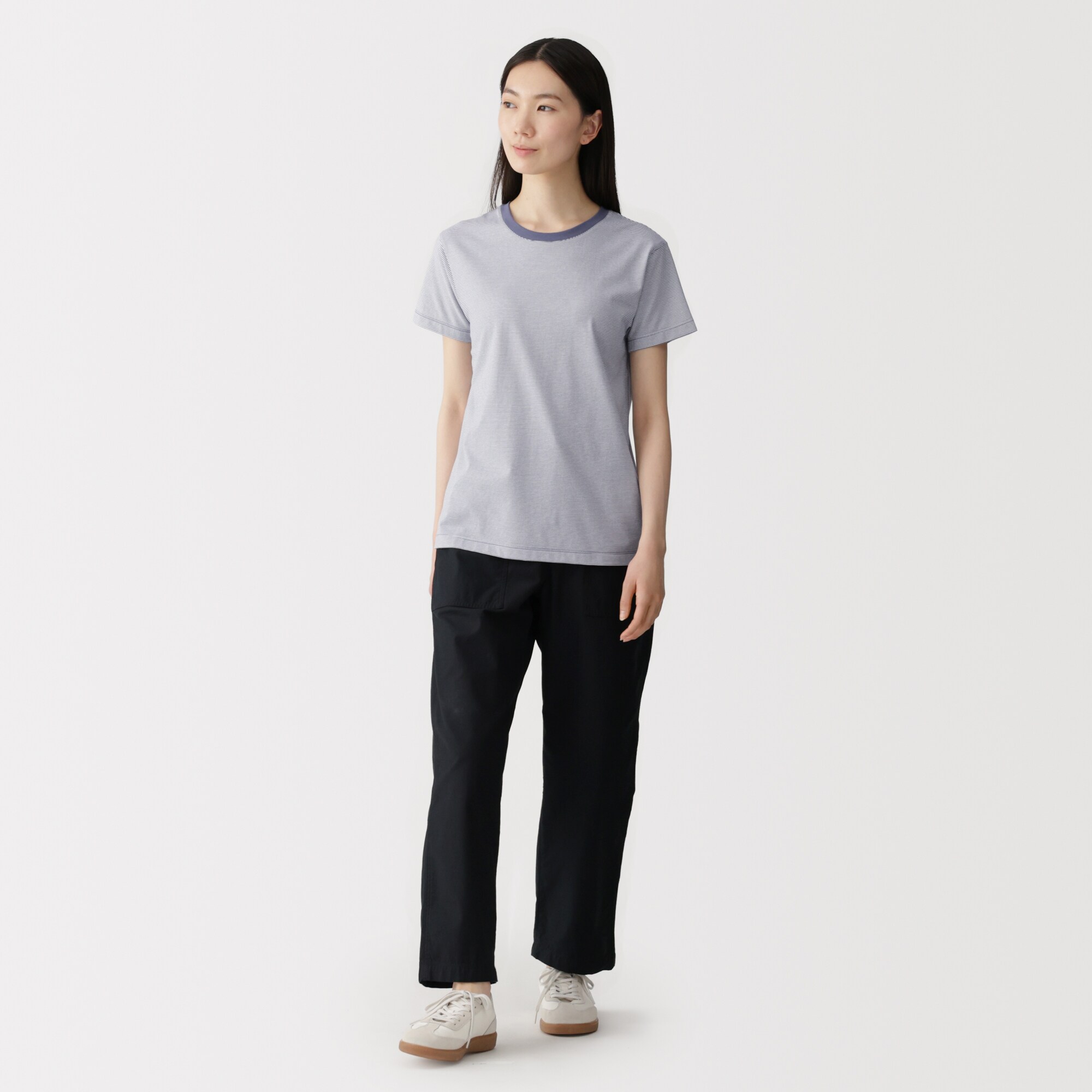 婦人　天竺編みクルーネック半袖Ｔシャツ