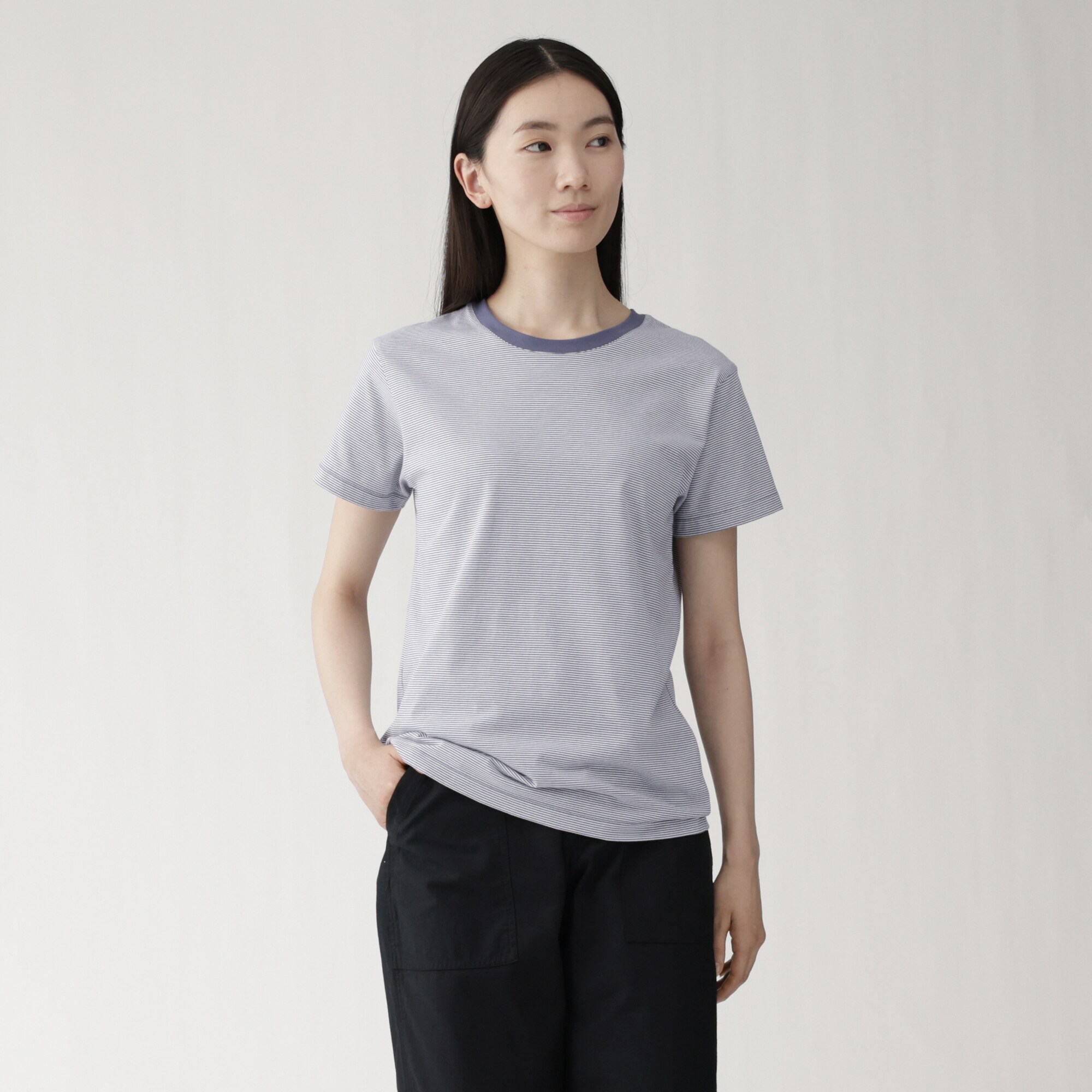 婦人　天竺編みクルーネック半袖Ｔシャツ