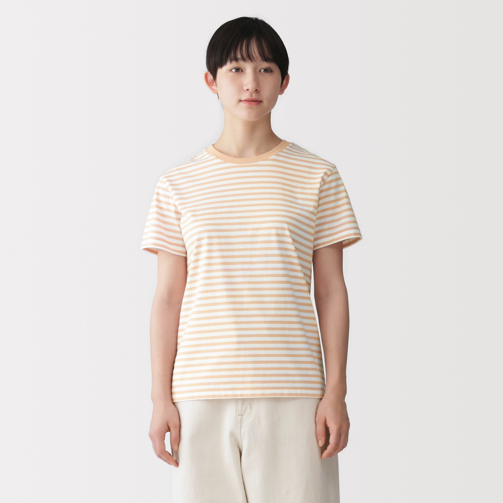 婦人　天竺編みクルーネック半袖Ｔシャツ