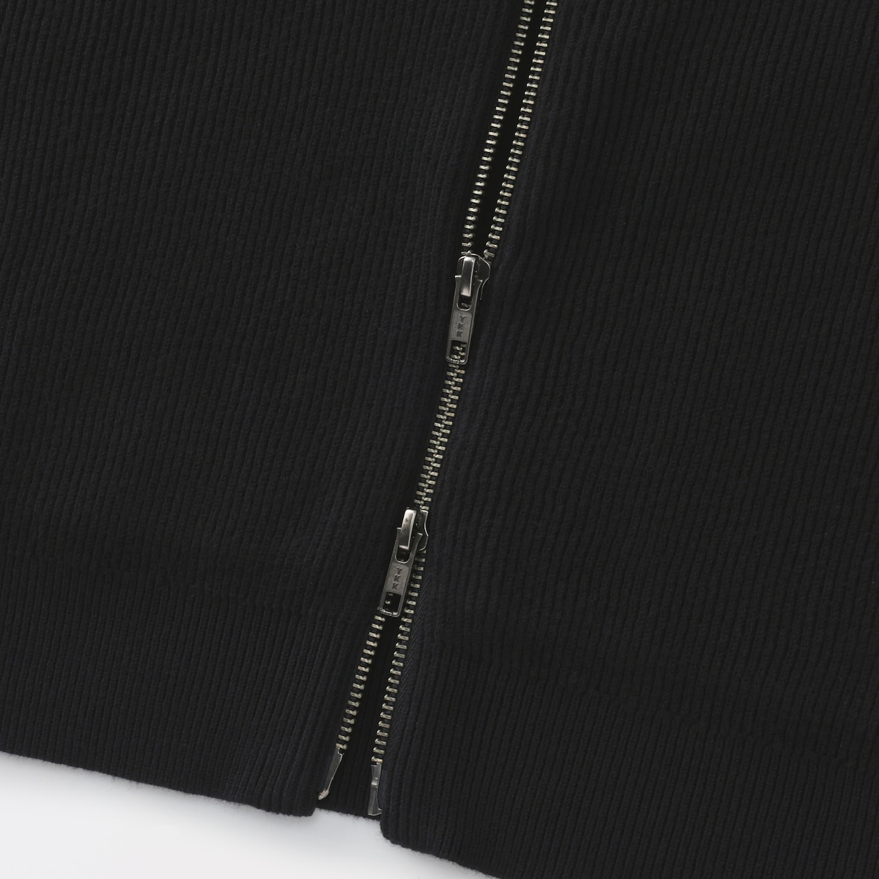 紳士　洗える畦編みフルジップカーディガン