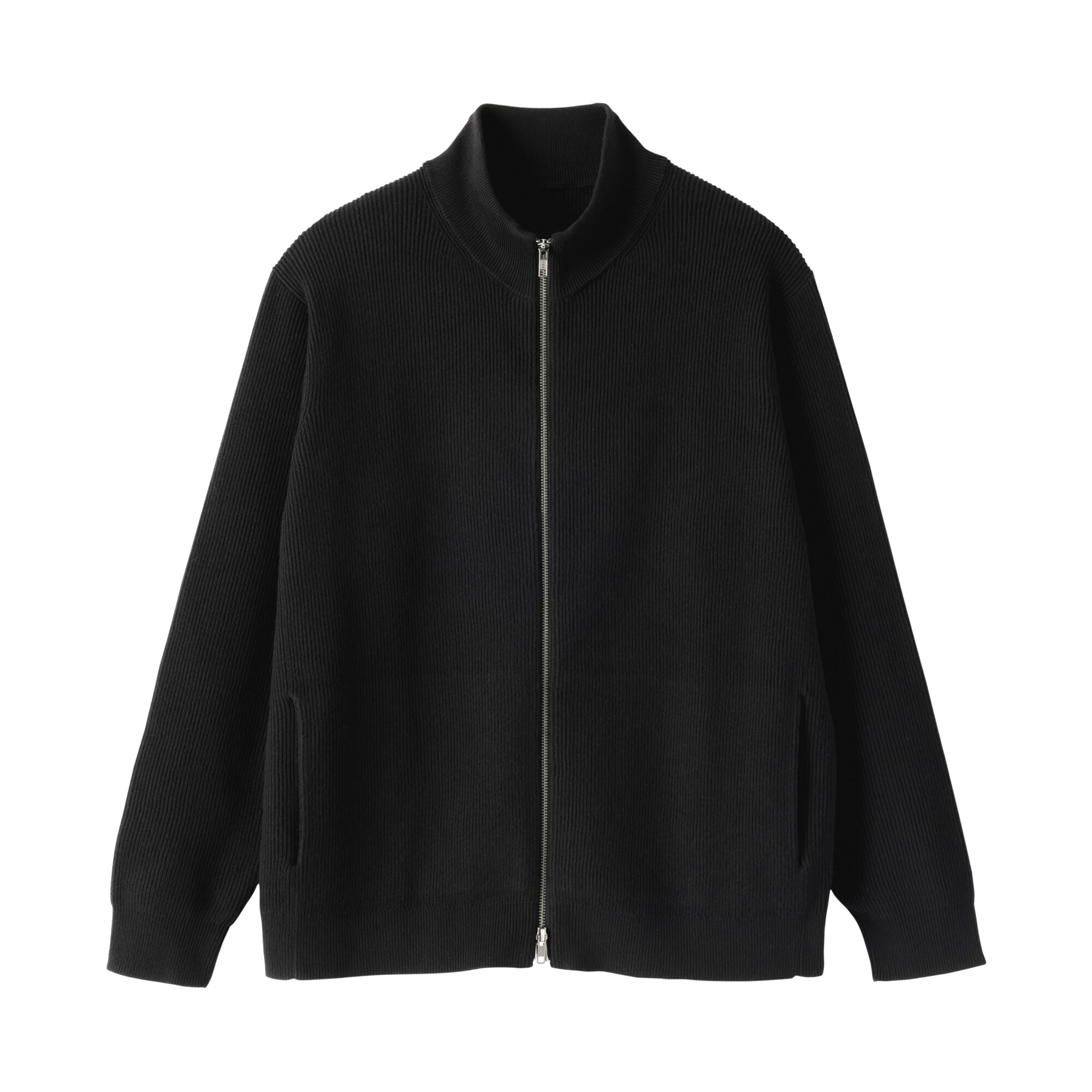 紳士 洗える畦編みフルジップカーディガン | 無印良品