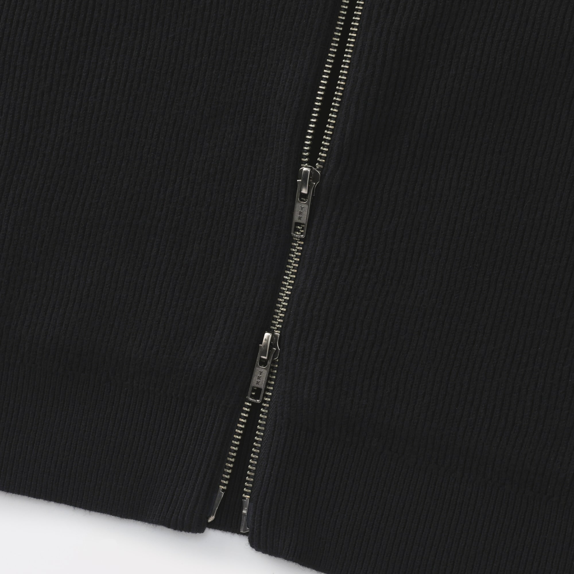 紳士　洗える畦編みフルジップカーディガン