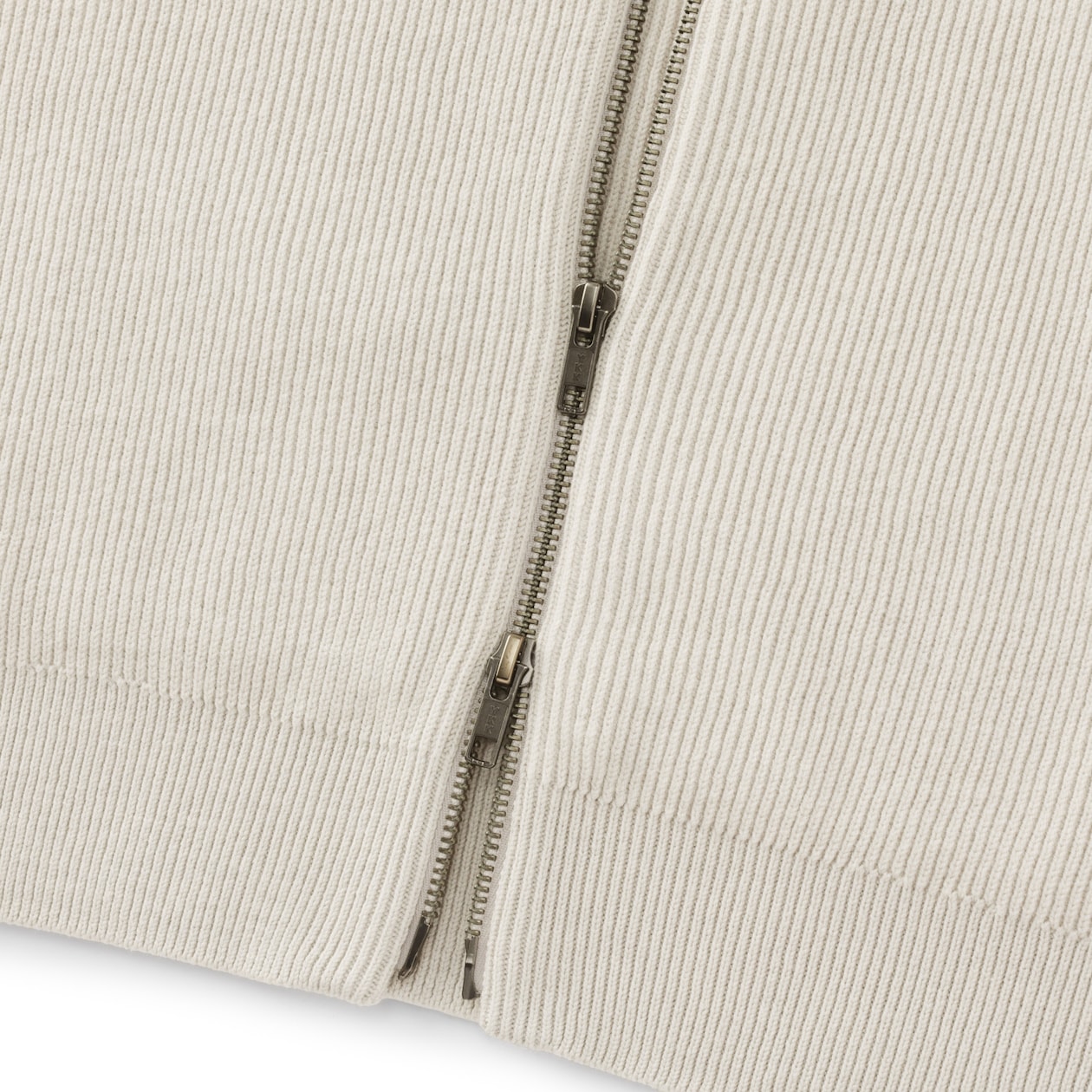 紳士　洗える畦編みフルジップカーディガン