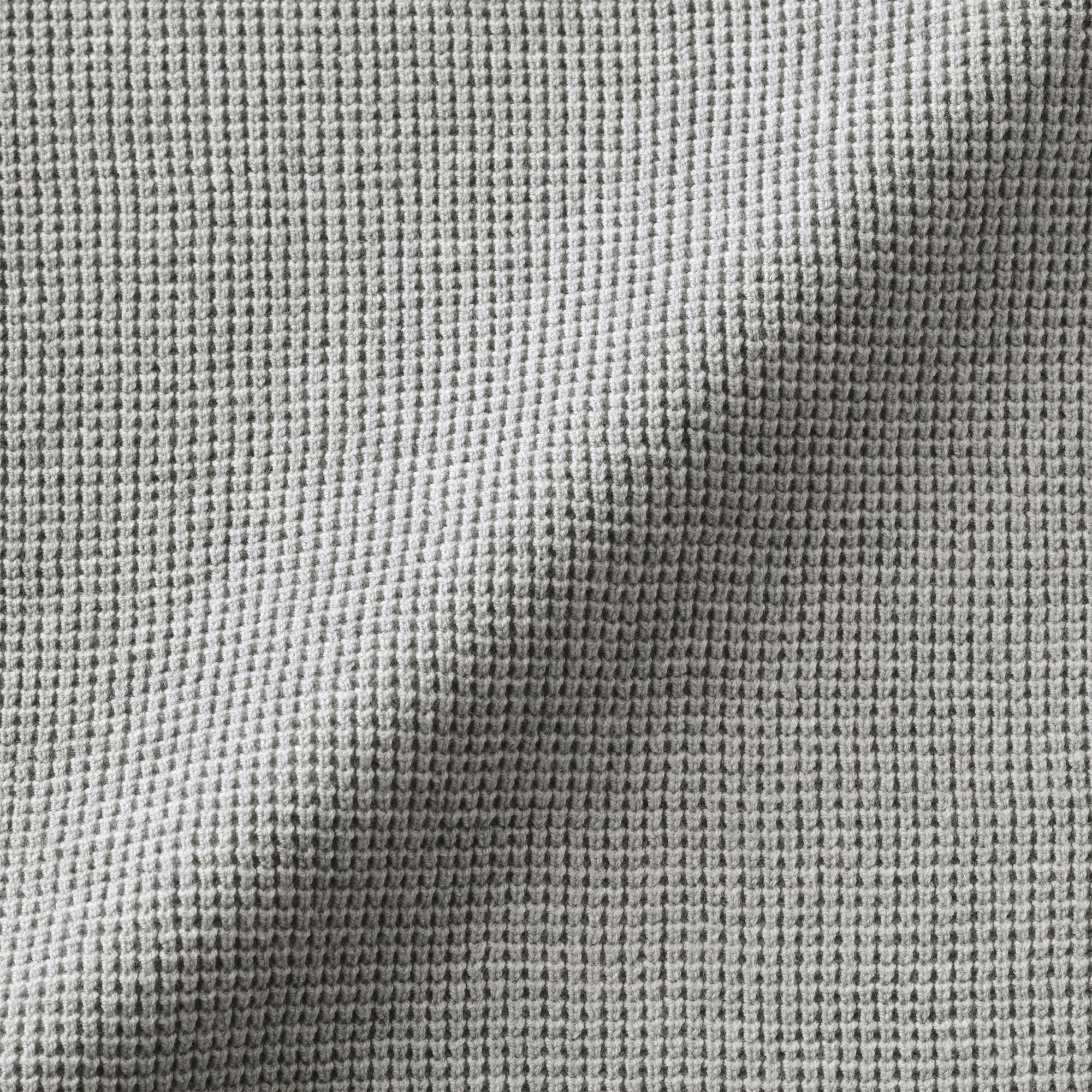 紳士　洗えるワッフル編みクルーネックセーター