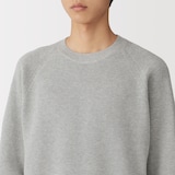 紳士　洗えるワッフル編みクルーネックセーター