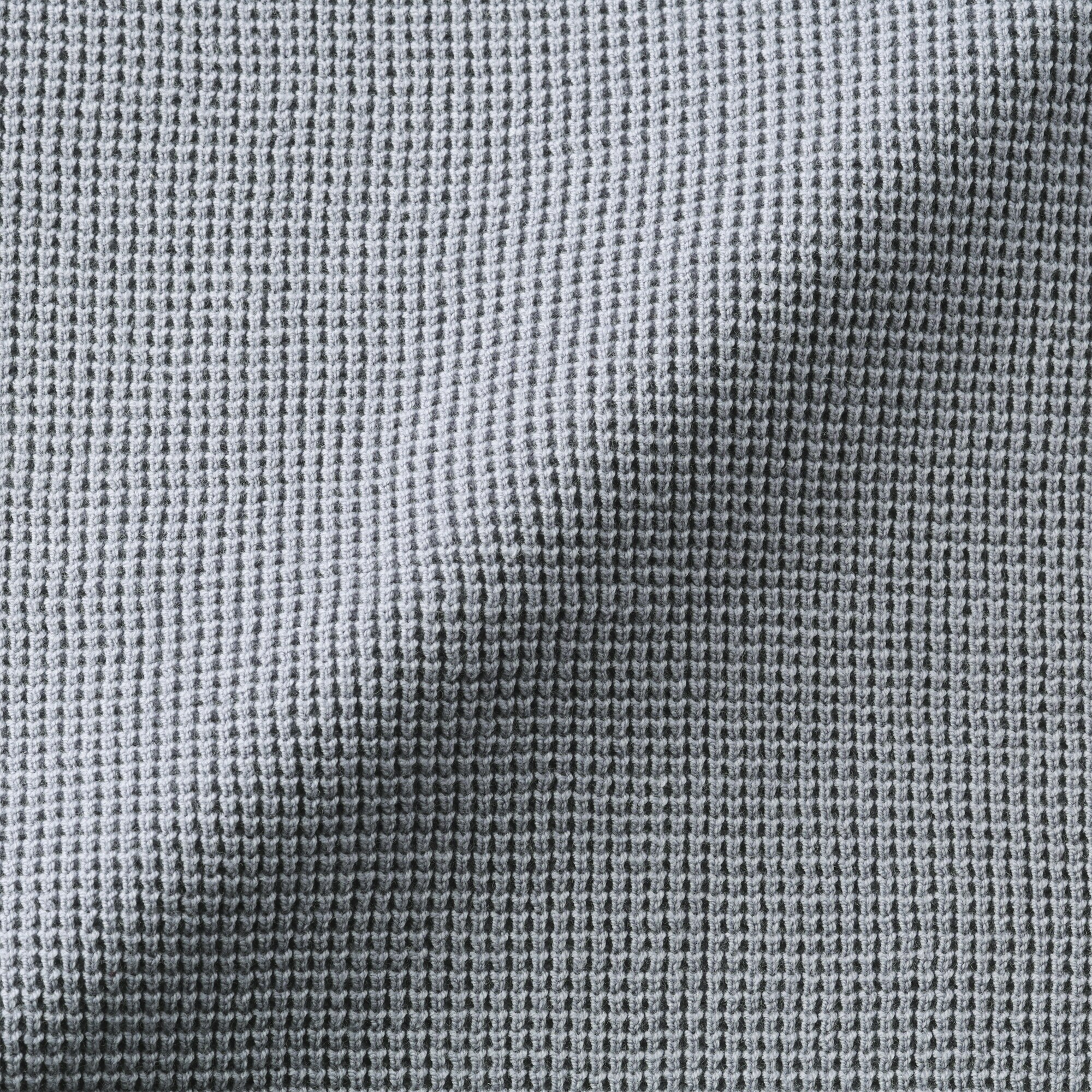 紳士　洗えるワッフル編みクルーネックセーター