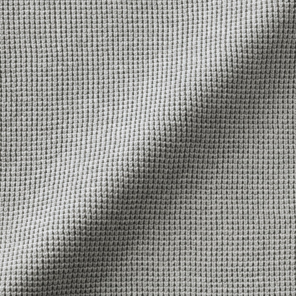 紳士　洗えるワッフル編みクルーネックセーター