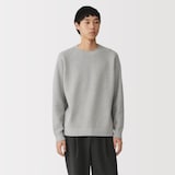紳士　洗えるワッフル編みクルーネックセーター