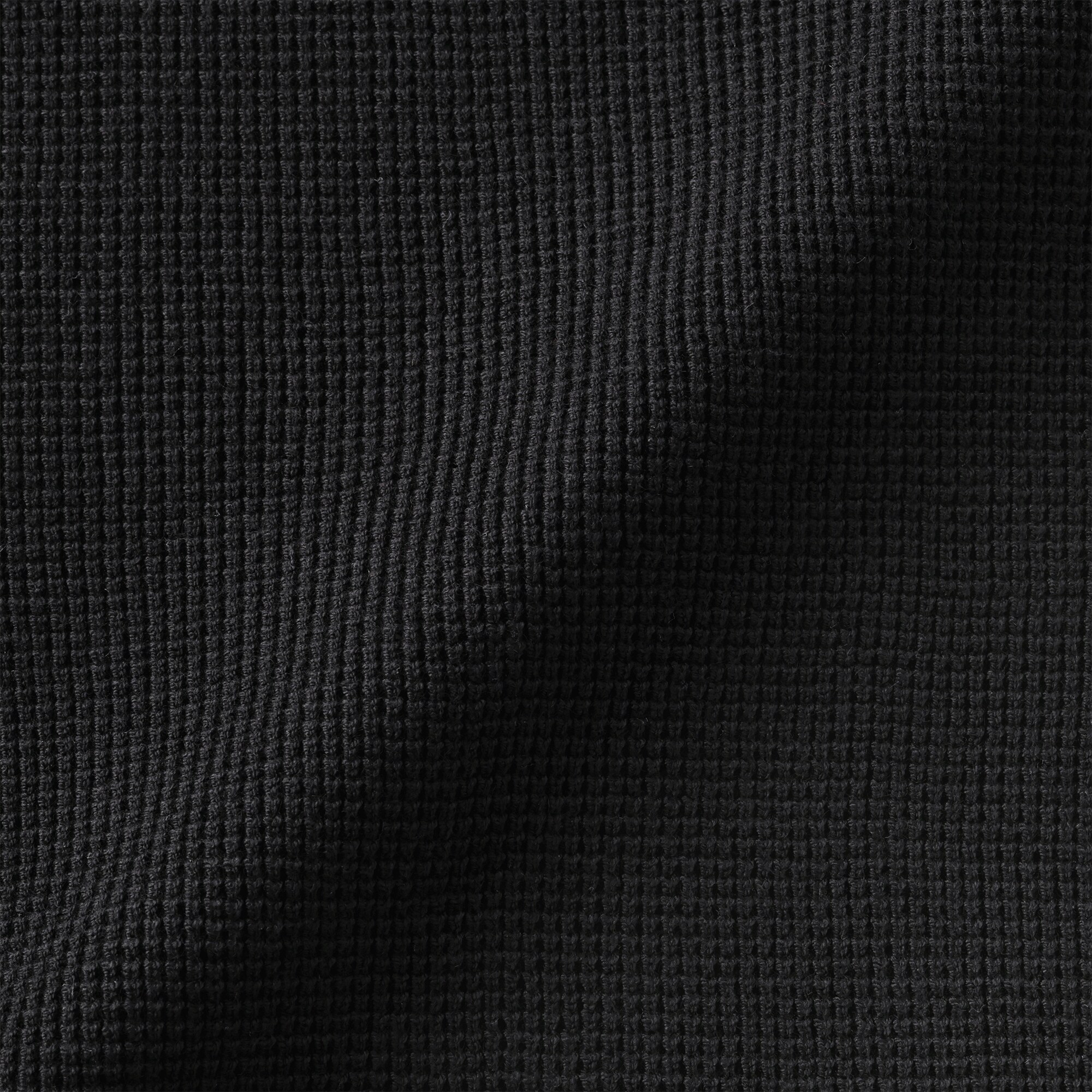 紳士　洗えるワッフル編みクルーネックセーター