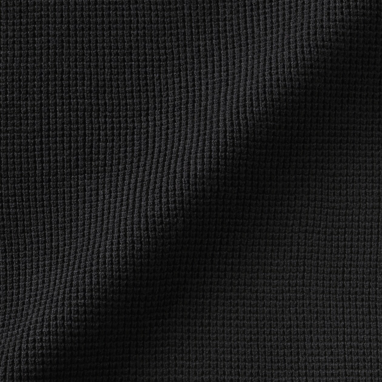 紳士　洗えるワッフル編みクルーネックセーター