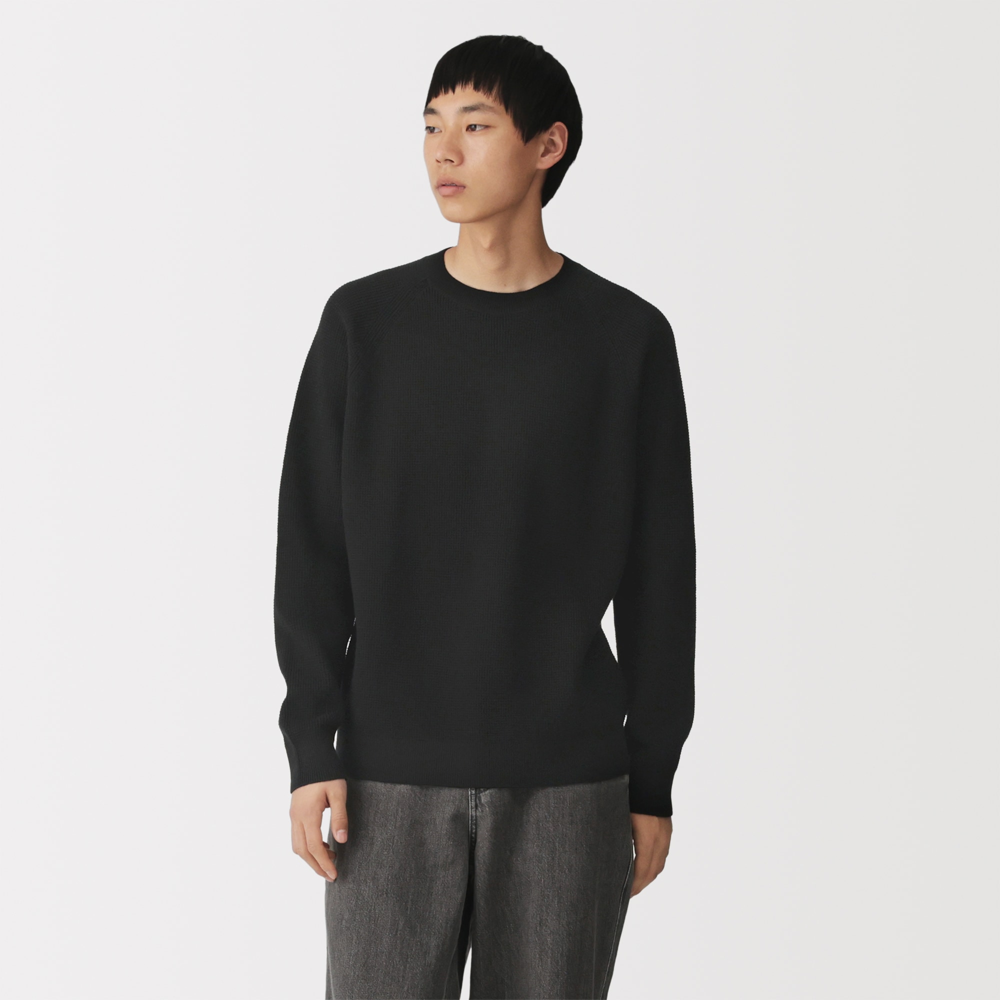 リップル洋品店　黒長袖セーター FILIPPO DE LAURENTIIS フィリッポ デ ローレンティス セーター GC3ML