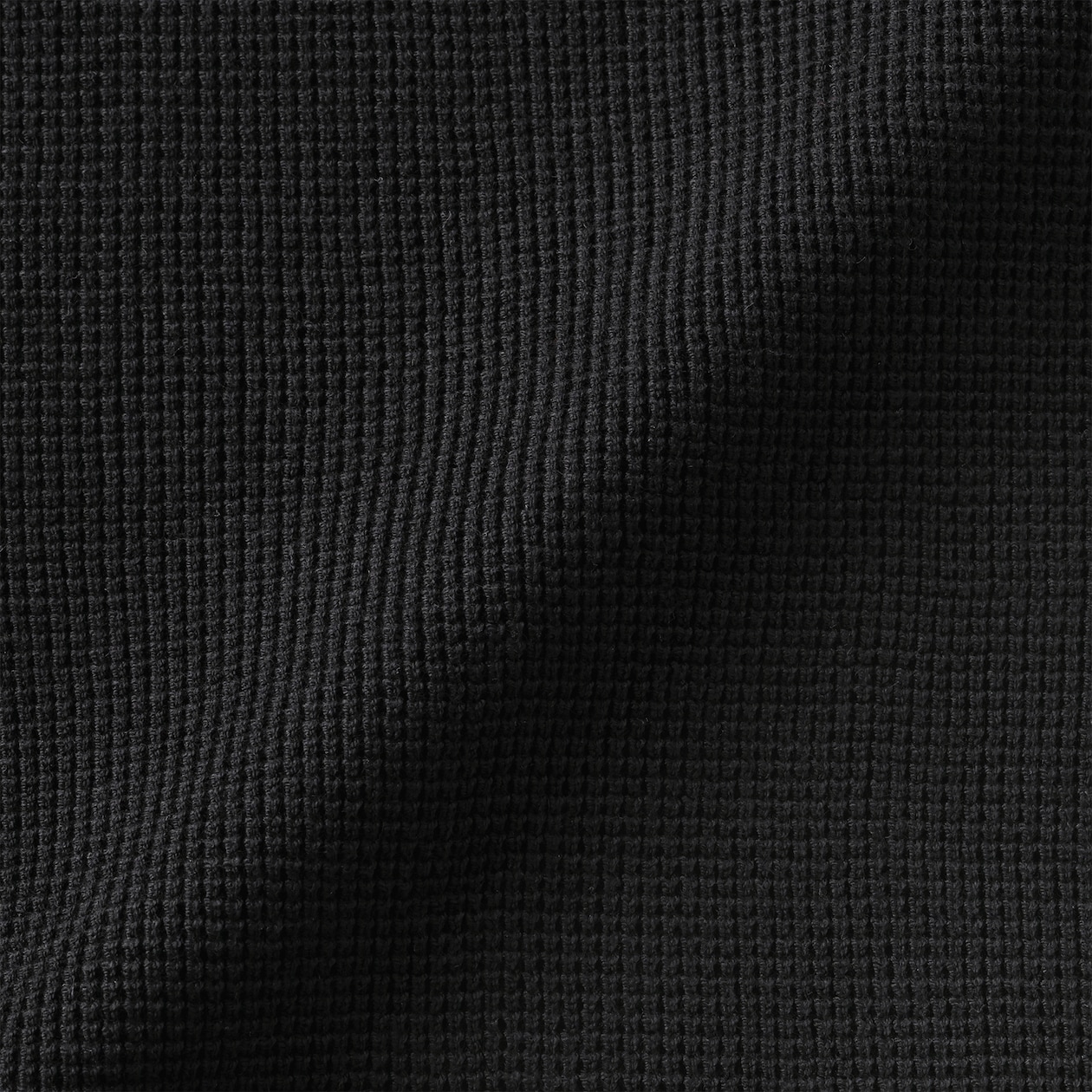 紳士　洗えるワッフル編みクルーネックセーター