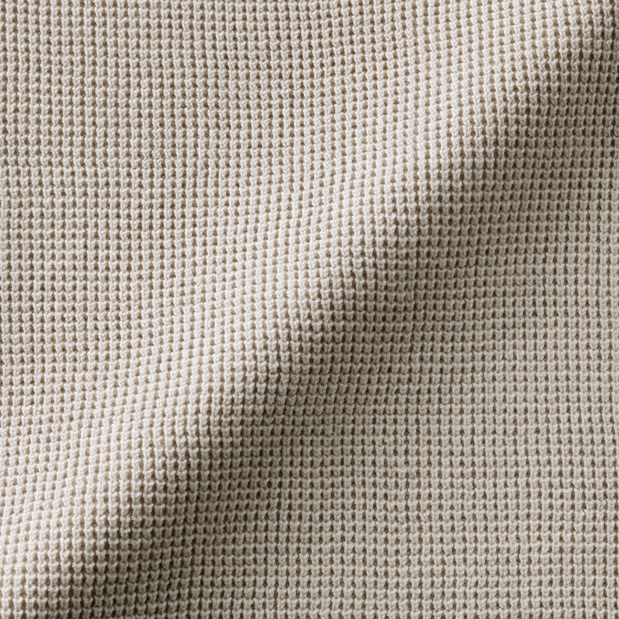 紳士　洗えるワッフル編みクルーネックセーター