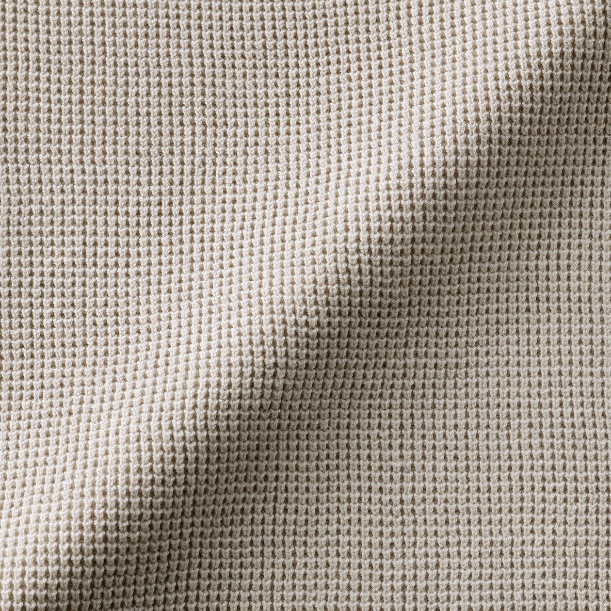 紳士　洗えるワッフル編みクルーネックセーター