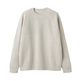 紳士　洗えるワッフル編みクルーネックセーター