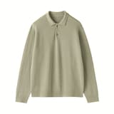 紳士　洗える畦編みポロセーター