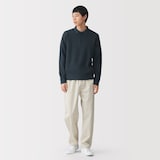 紳士　洗える畦編みポロセーター