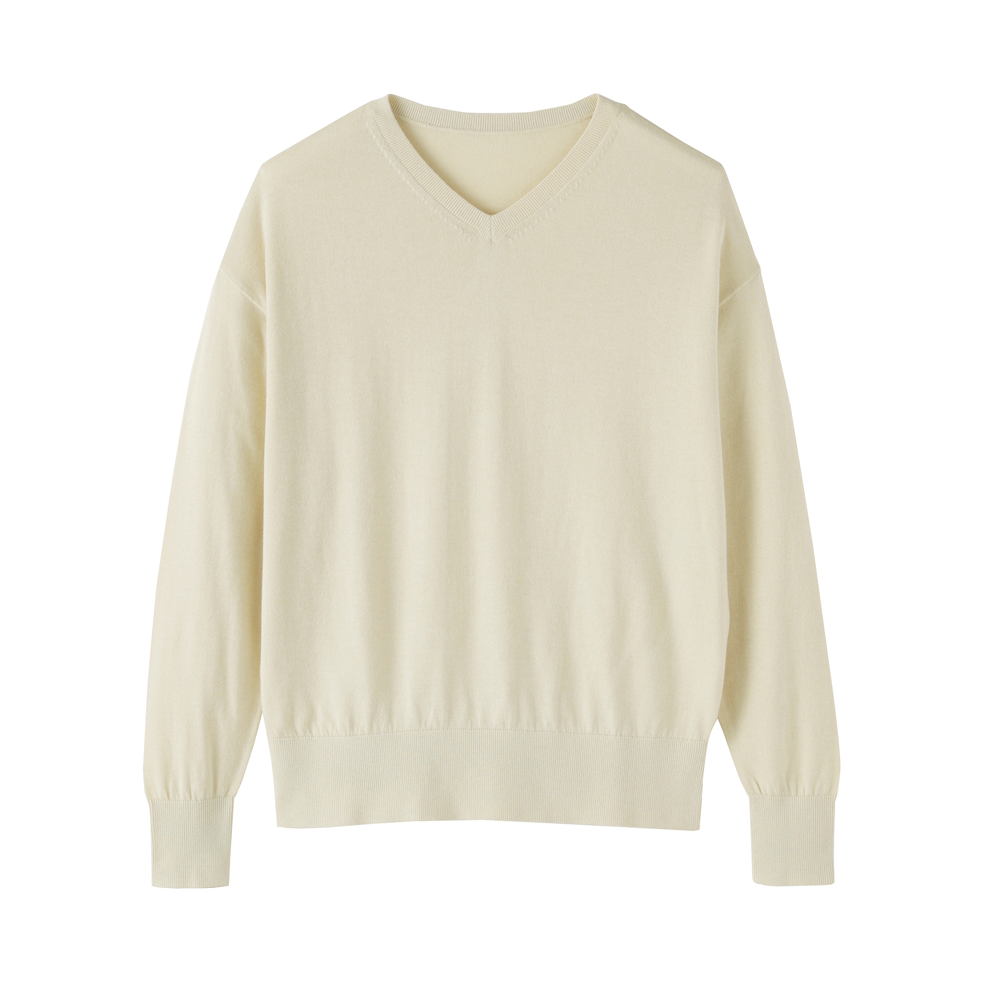 婦人　大豆繊維を使ったⅤネックセーター