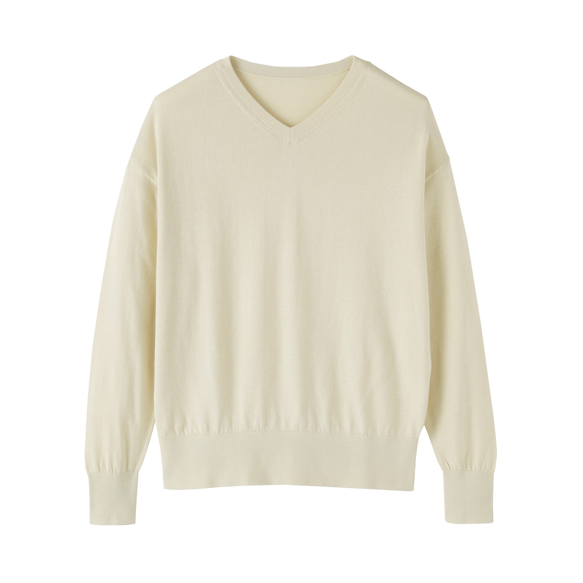 婦人　大豆繊維を使ったⅤネックセーター