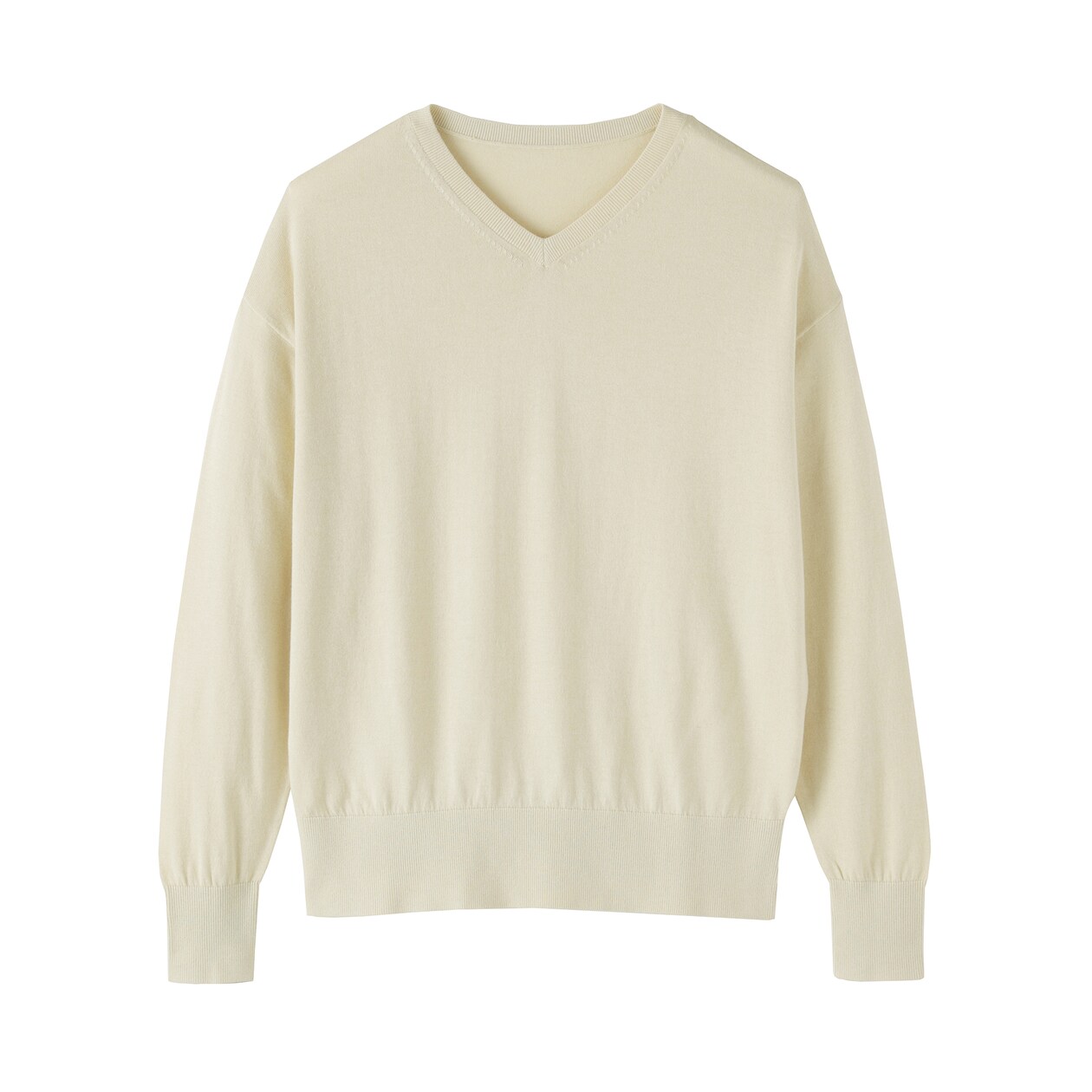 婦人　大豆繊維を使ったⅤネックセーター