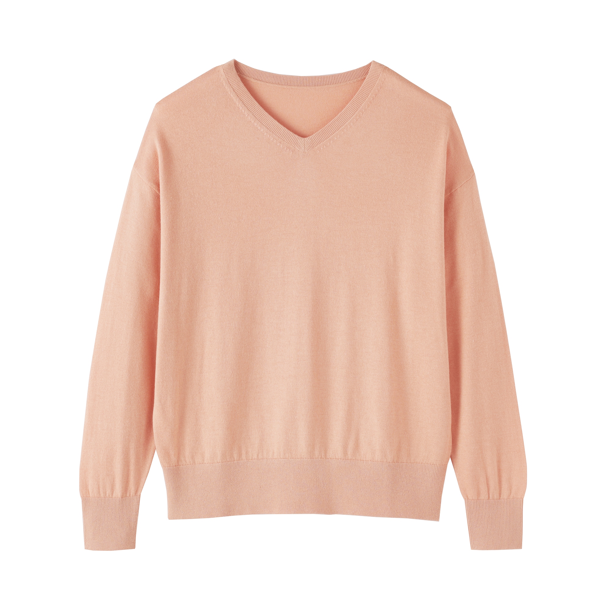 婦人　大豆繊維を使ったⅤネックセーター