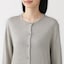 婦人　大豆繊維を使ったクルーネックカーディガン