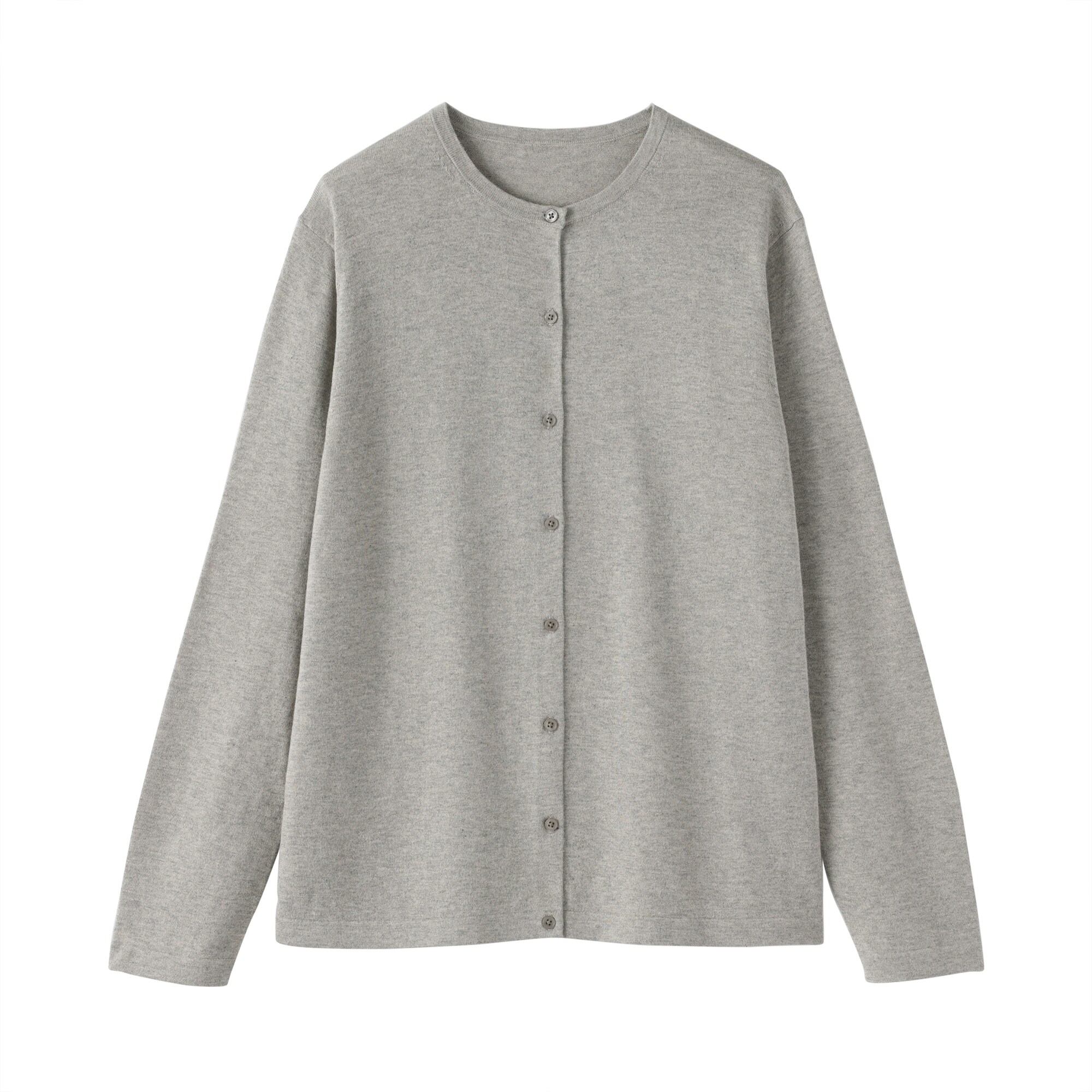 婦人　大豆繊維を使ったクルーネックカーディガン