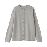 婦人　大豆繊維を使ったクルーネックカーディガン