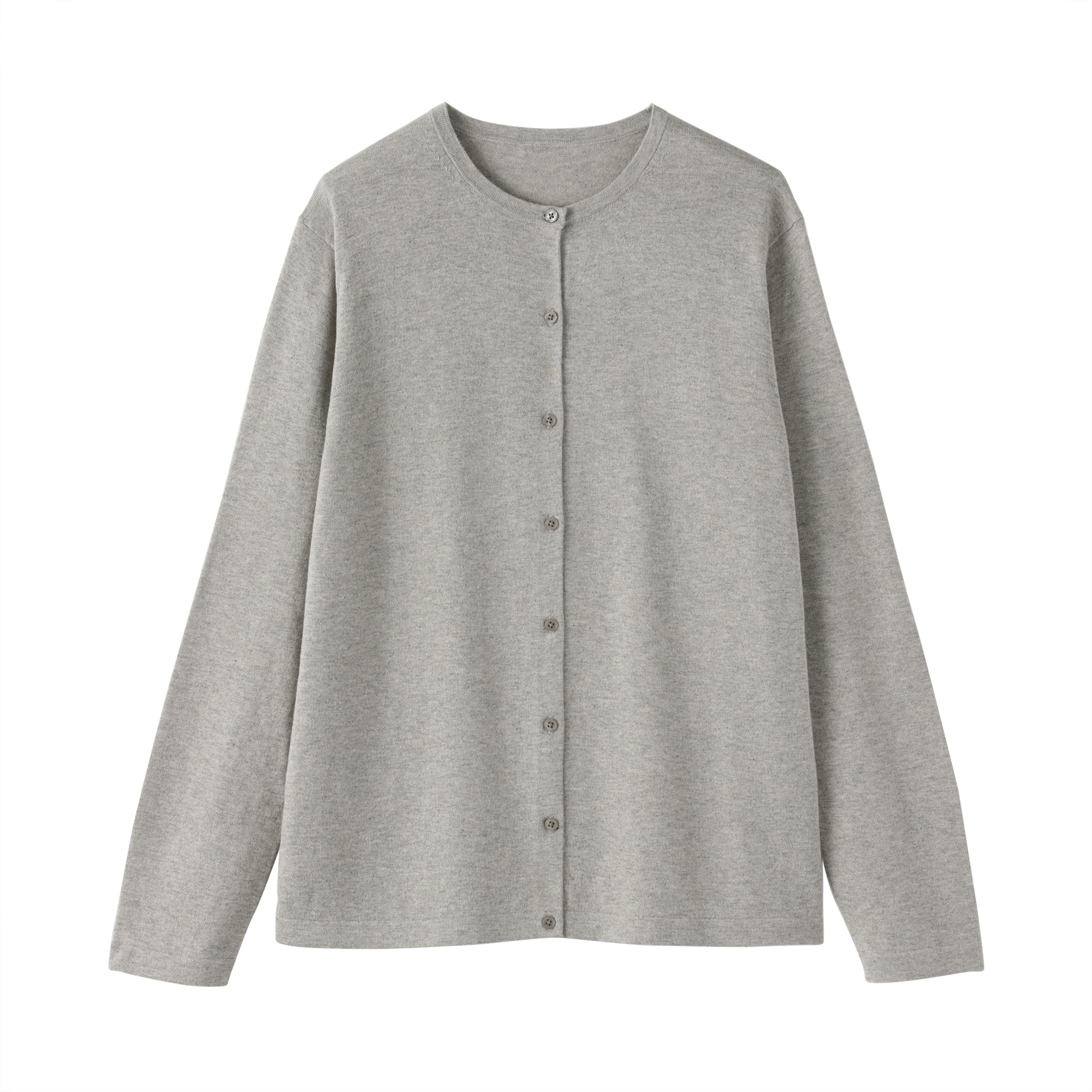 婦人　大豆繊維を使ったクルーネックカーディガン