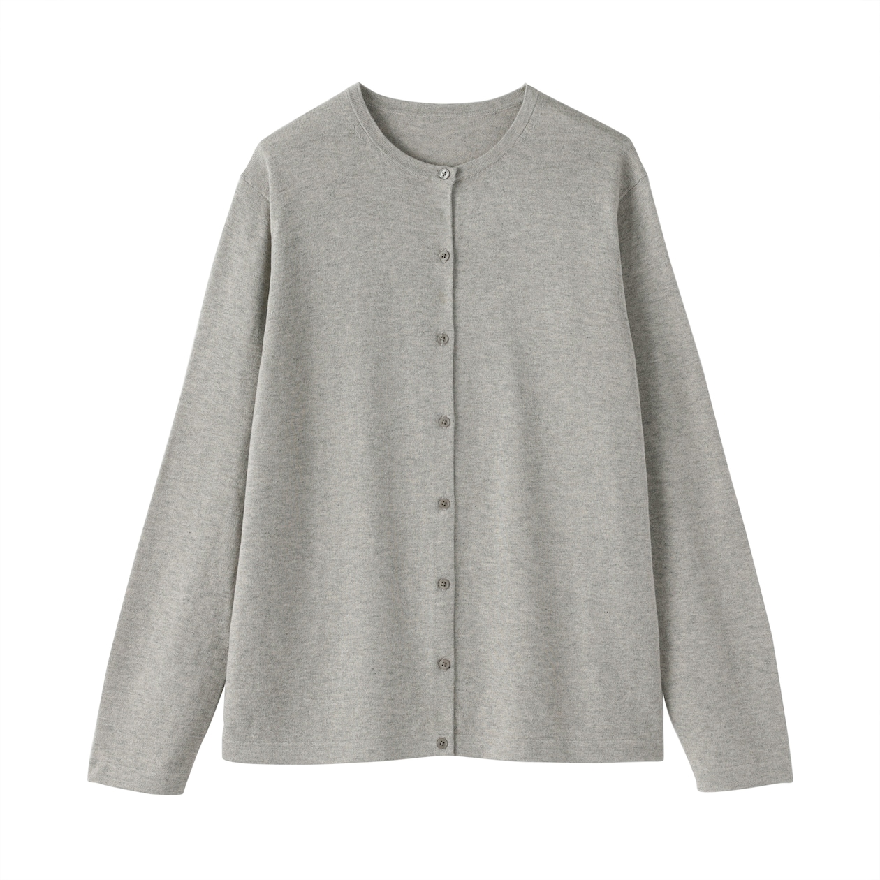 婦人　大豆繊維を使ったクルーネックカーディガン