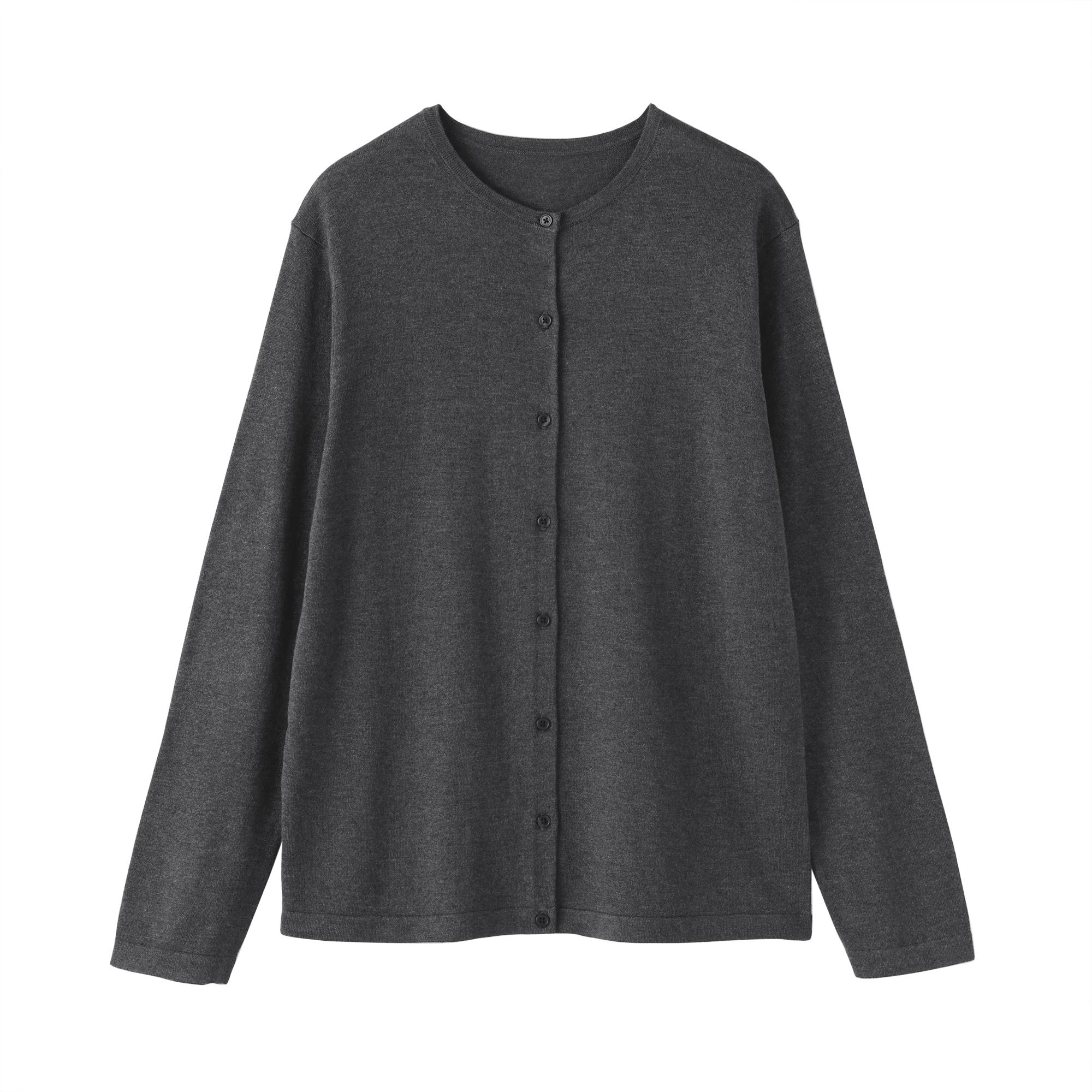 婦人　大豆繊維を使ったクルーネックカーディガン