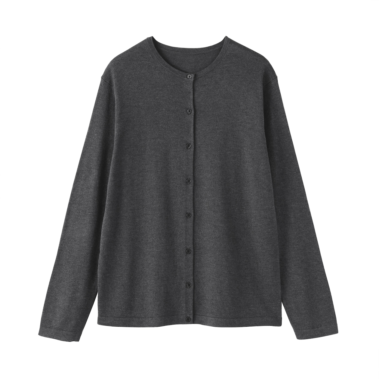 婦人　大豆繊維を使ったクルーネックカーディガン