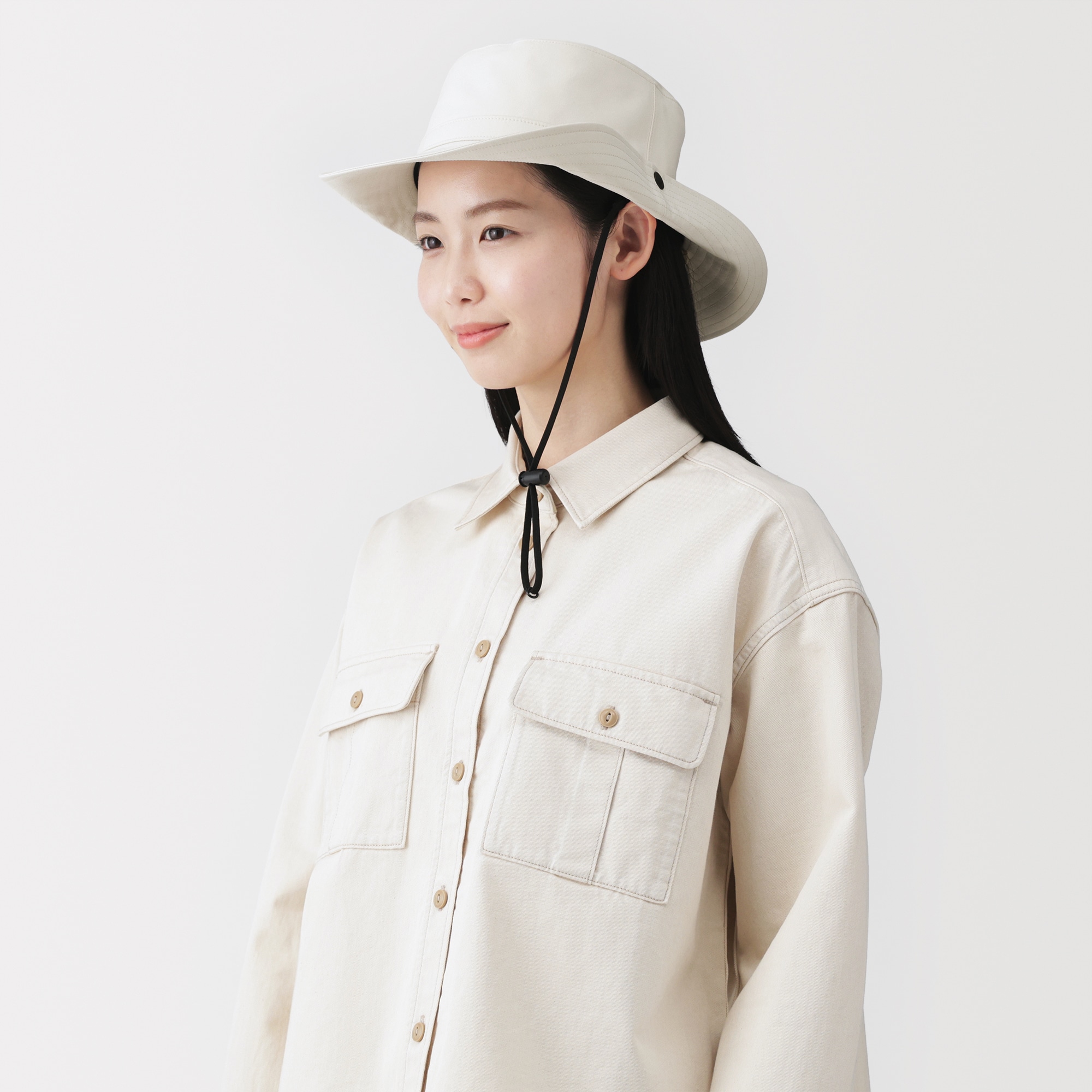 ＵＶカット透湿撥水　防水テープ使いサファリハット