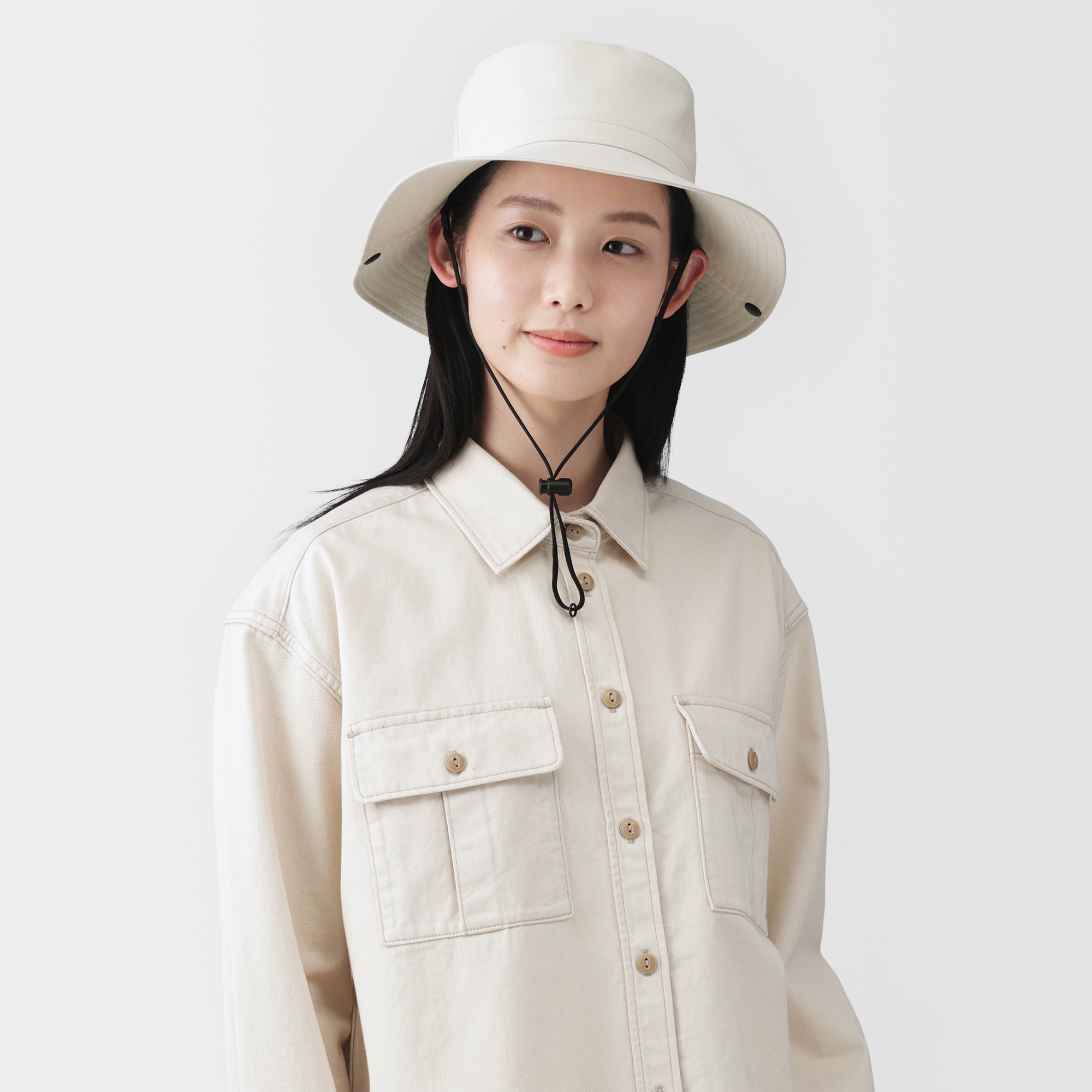 ＵＶカット透湿撥水　防水テープ使いサファリハット