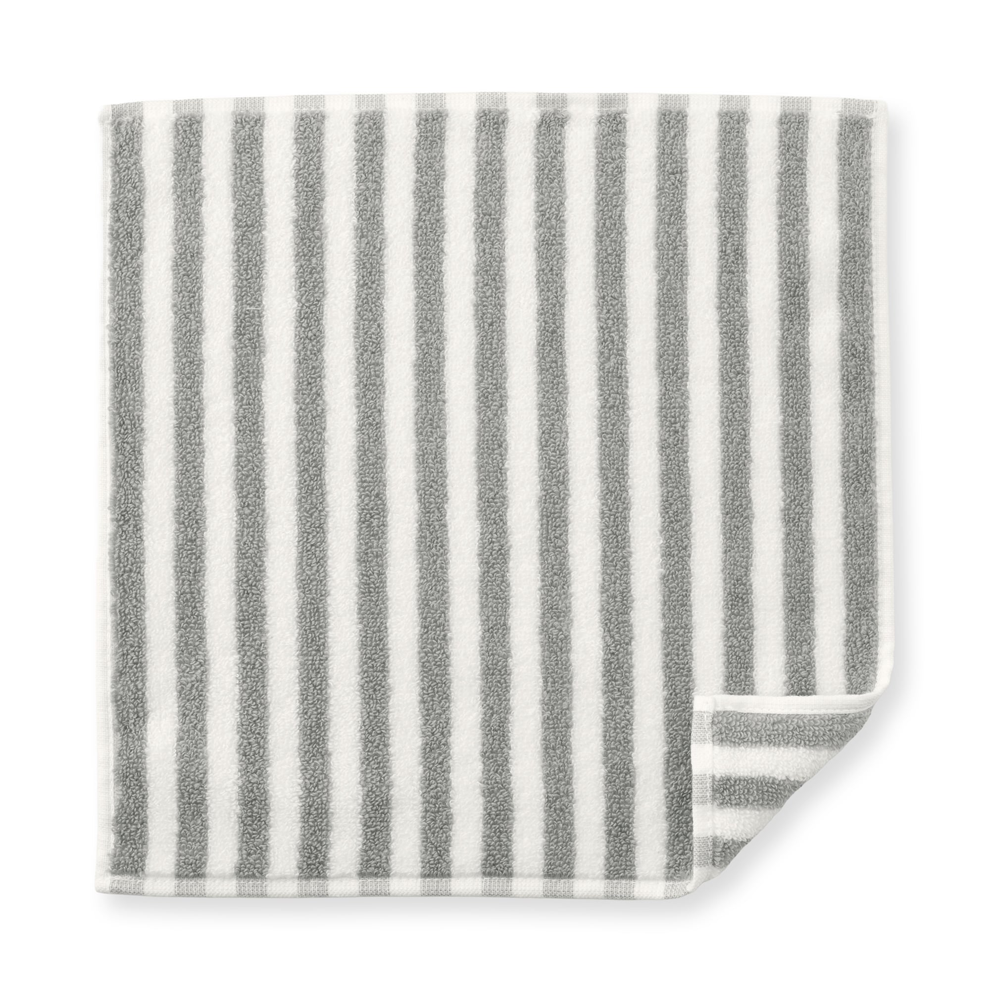 綿　やわらか　タオルハンカチ（縞）　