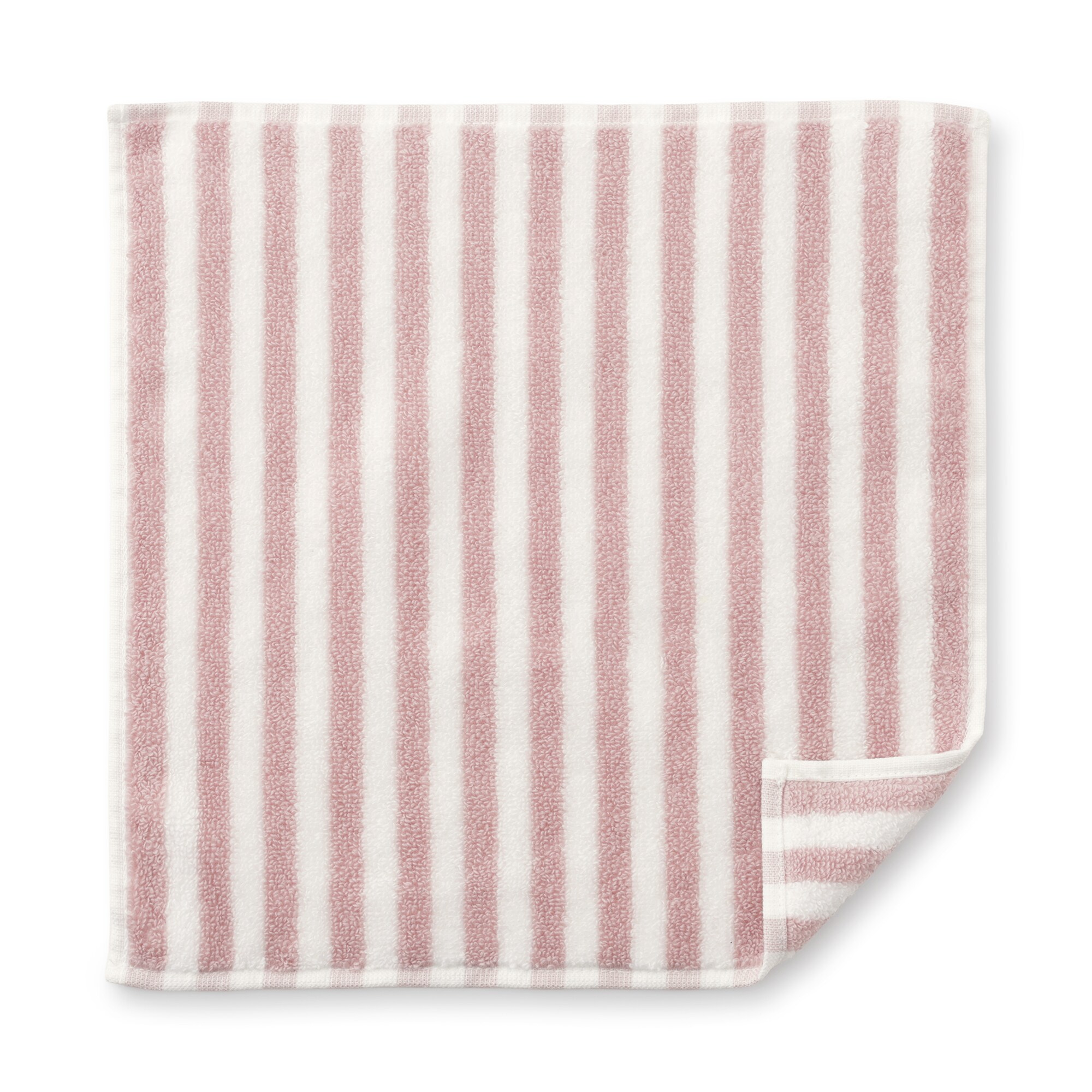 綿　やわらか　タオルハンカチ（縞）　