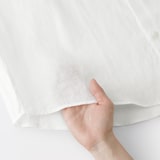 紳士　リネン洗いざらし半袖シャツ