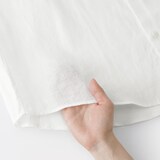 紳士　リネン洗いざらし半袖シャツ