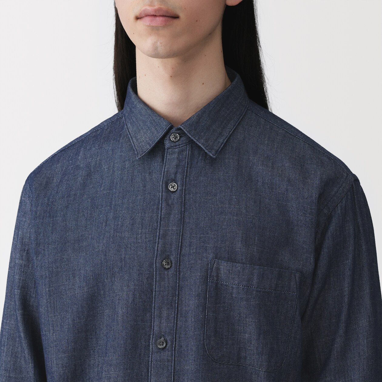 紳士　デニムシャツ