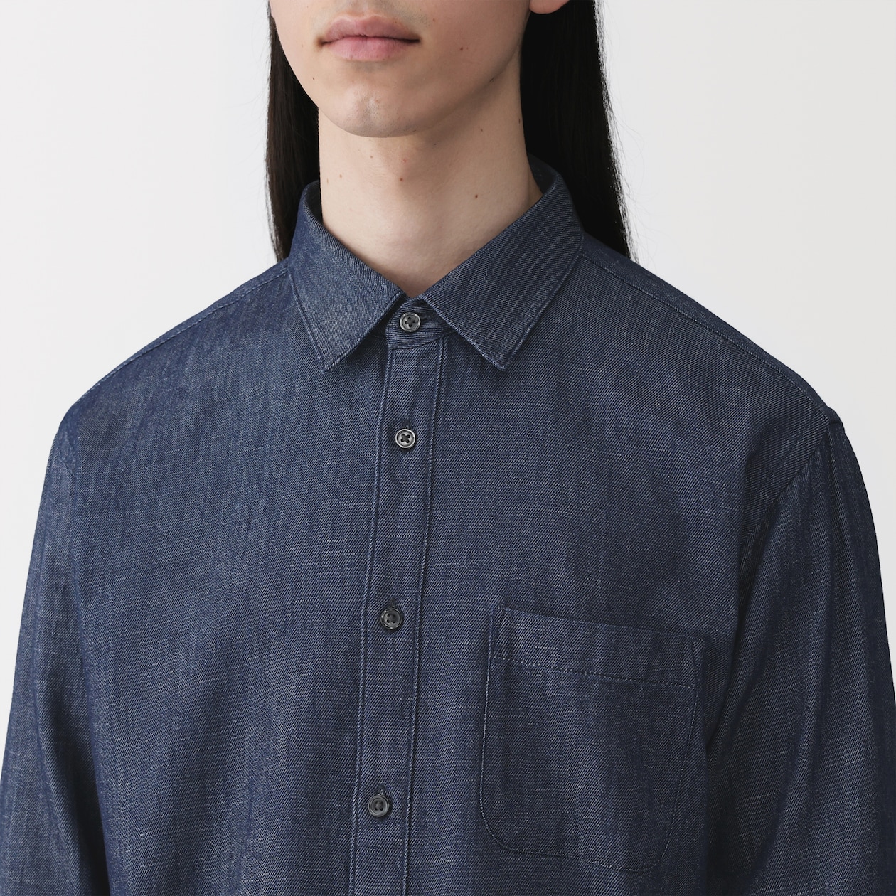 紳士　デニムシャツ