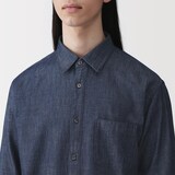 紳士　デニムシャツ　黒