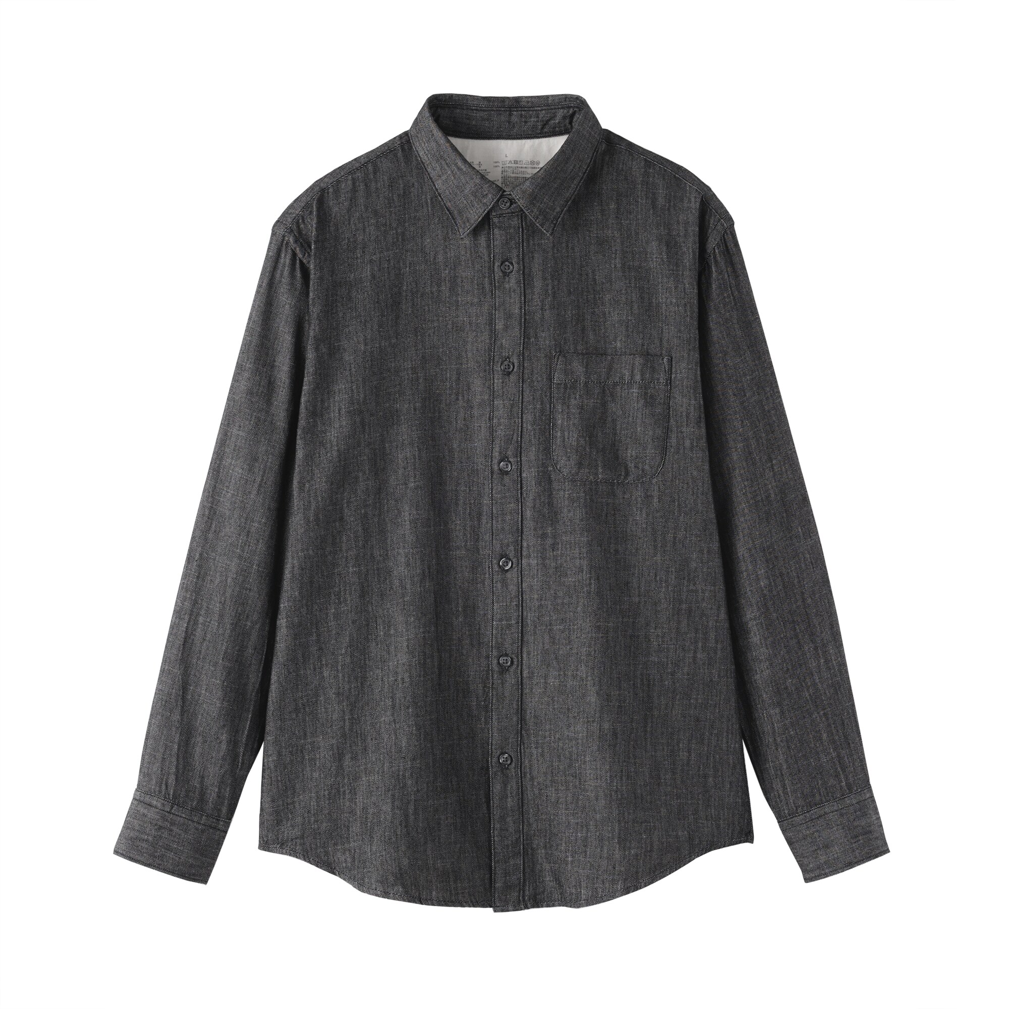 紳士　デニムシャツ　黒