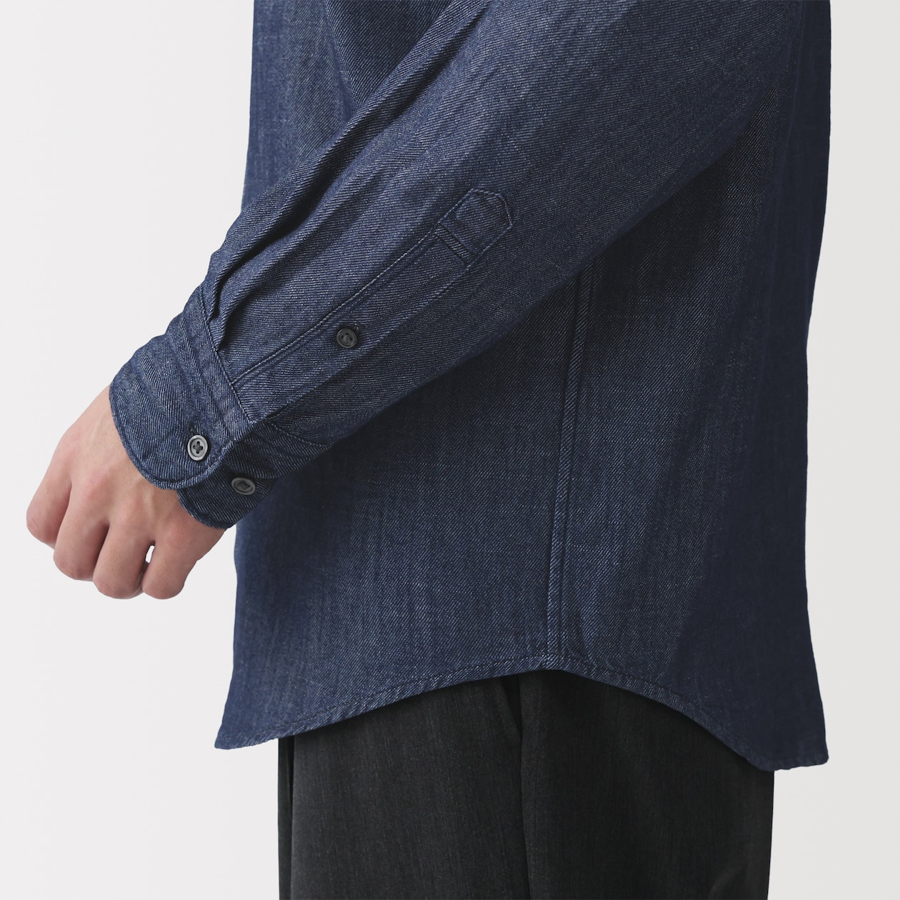 紳士　デニムシャツ　黒